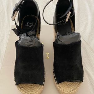 Marc Fisher Adalyn Black Suede Espadrilles